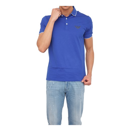 T-shirt męski Emporio Armani niebieski z krótkim rękawem 