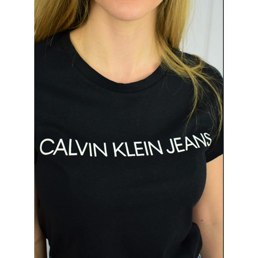 Bluzka damska Calvin Klein z okrągłym dekoltem wiosenna młodzieżowa 