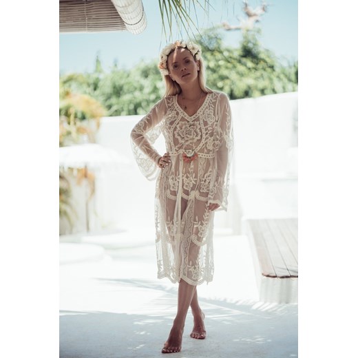 Sukienka LOTUS biała ONE SIZE WAW PROJECT ANNA SKURA || NUSA STORE OFFICE