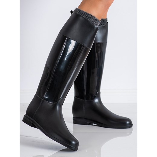 Kalosze damskie CzasNaButy płaskie bez zapięcia 