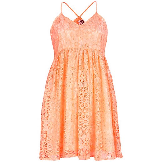 Pink Chelsea Girl lace babydoll dress river-island zolty 