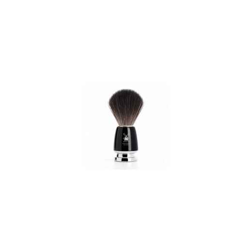 Muhle pędzel do golenia RYTMO Black włosie black fibre (21M226) menspace-pl czarny łatki