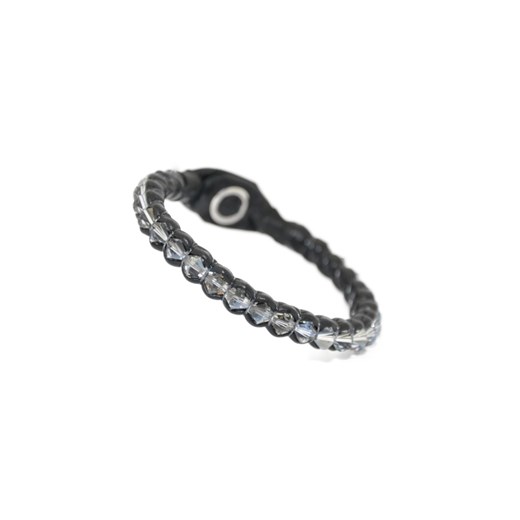 Deva Silver Crystals Wrapped in Black Leather iceberry bialy kolorowe