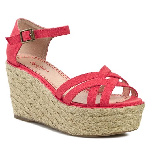 Espadryle PEPE JEANS - Bristol PLS10003 Redwool 245 eobuwie-pl brazowy damskie