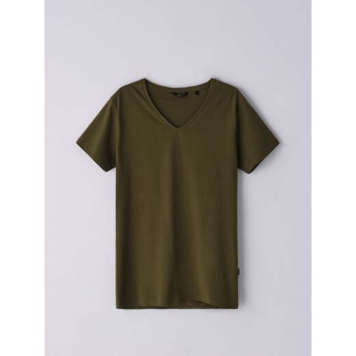 Cropp - Koszulka basic - Khaki Cropp XL Cropp
