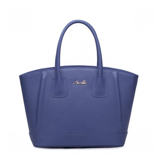 Dizajnerska torebka damska Niebieski wizytowe-torebki-pl niebieski bez wzorów/nadruków