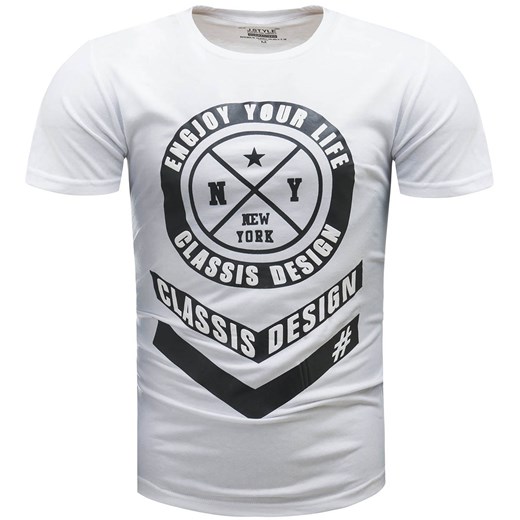 Koszulka męska t-shirt biały Recea Recea Uniwersalny Recea.pl wyprzedaż