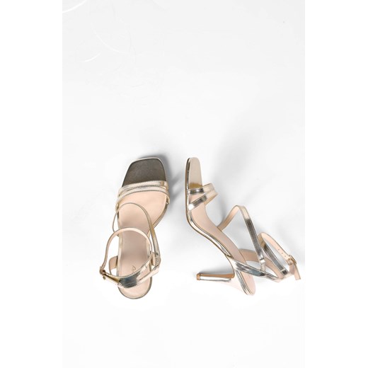 Metaliczne sandały na obcasie 38 orsay.com
