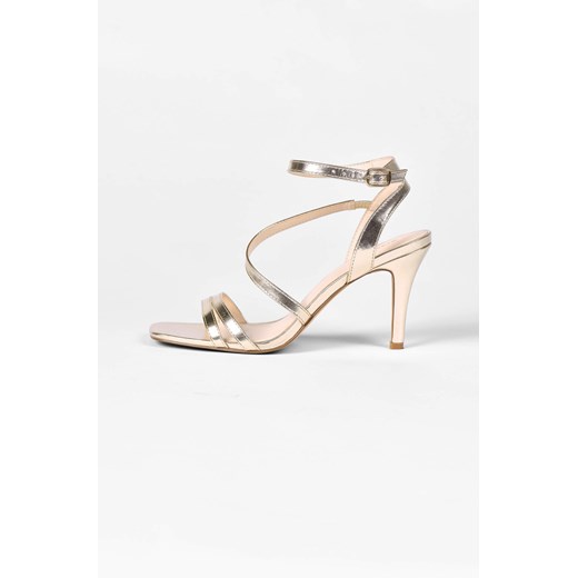 Metaliczne sandały na obcasie 40 orsay.com