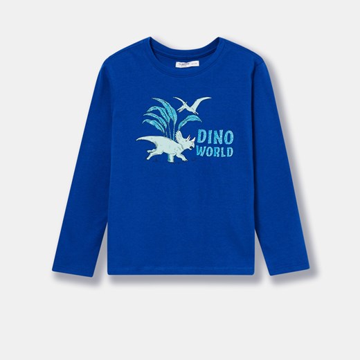 Sinsay - Koszulka z dinozaurami - Niebieski Sinsay 104 Sinsay