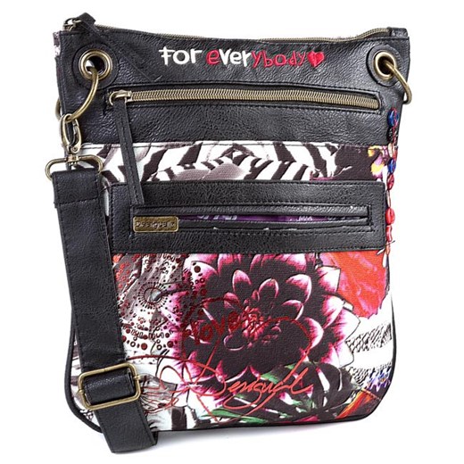 Listonoszka DESIGUAL - Bols Bandolera Jungle Night 40X5346/2000 eobuwie-pl szary listonoszki