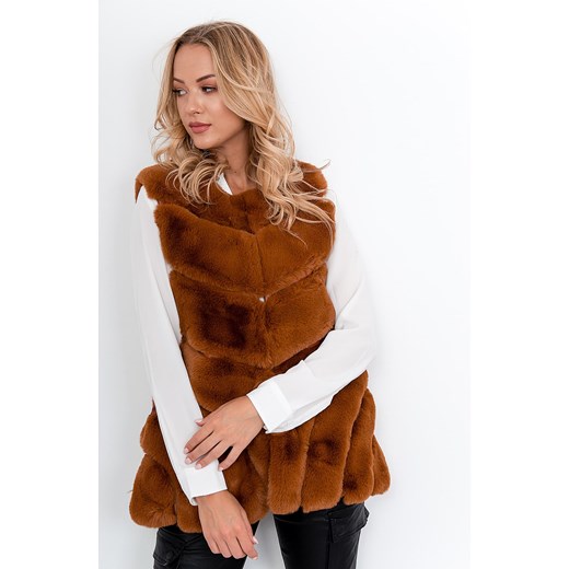 Kamizelka futrzana RUDA NORKA S/XL wyprzedaż zoio.pl