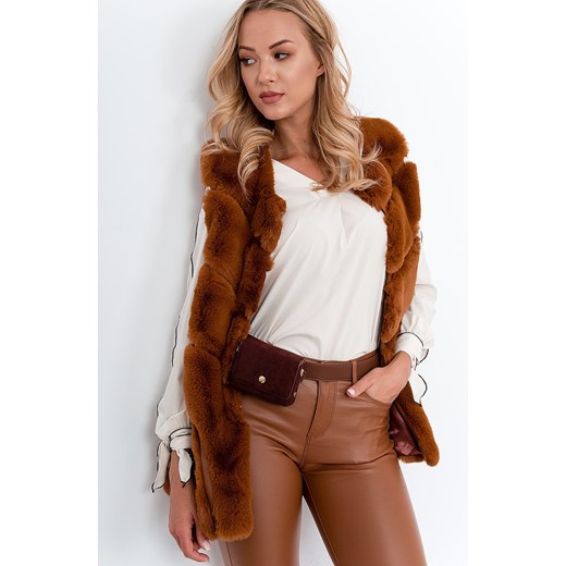 Kamizelka futrzana RUDA NORKA S/XL wyprzedaż zoio.pl