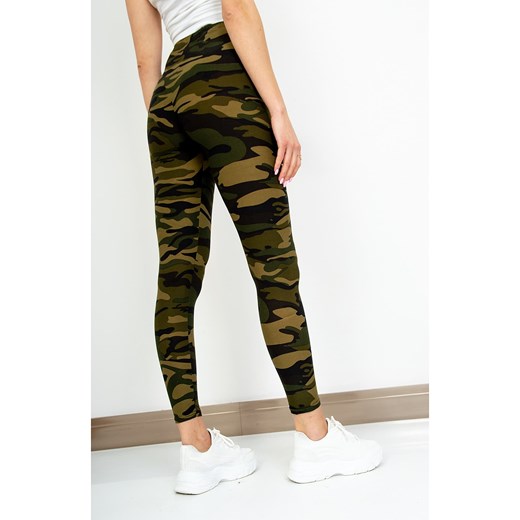 Miękkie legginsy moro L wyprzedaż zoio.pl