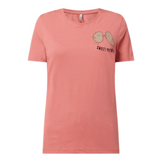 T-shirt z bawełny ekologicznej i wiskozy model ‘Sweet Life’ XS wyprzedaż Peek&Cloppenburg 