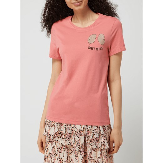 T-shirt z bawełny ekologicznej i wiskozy model ‘Sweet Life’ XL okazja Peek&Cloppenburg 