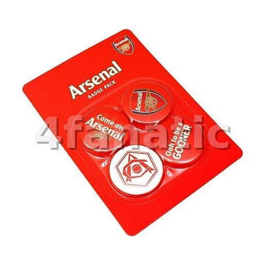 komplet 4 x znaczek przypinka Arsenal FC 