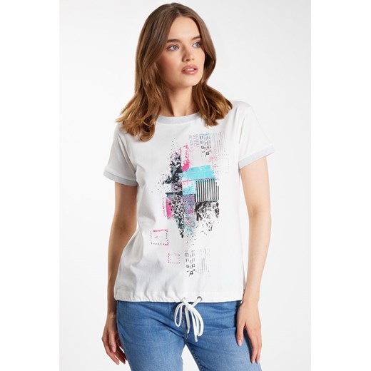 T-shirt damski z printem Monnari L promocyjna cena E-Monnari