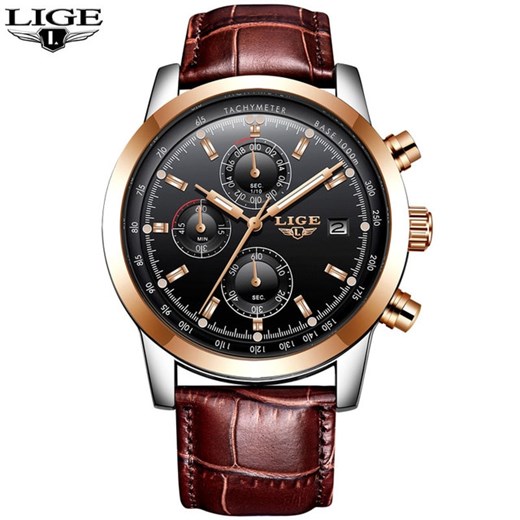 Zegarek LIGE Gentleman - Brązowy/Złoty IZMAEL.eu