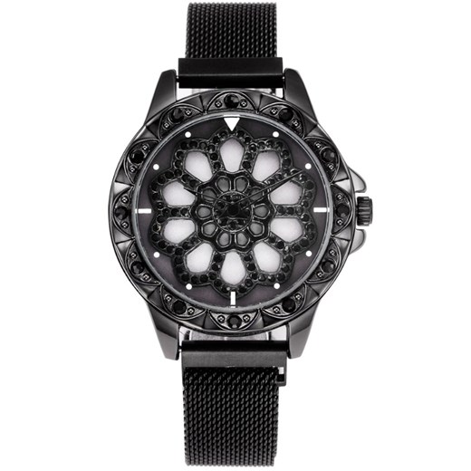 Zegarek magnetyczny Flowers - Czarny IZMAEL.eu