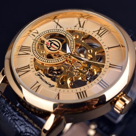Zegarek Gold Skeleton - Złoty IZMAEL.eu