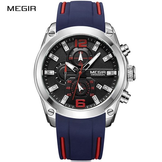 Zegarek MEGIR - Niebieski/Czerwony IZMAEL.eu