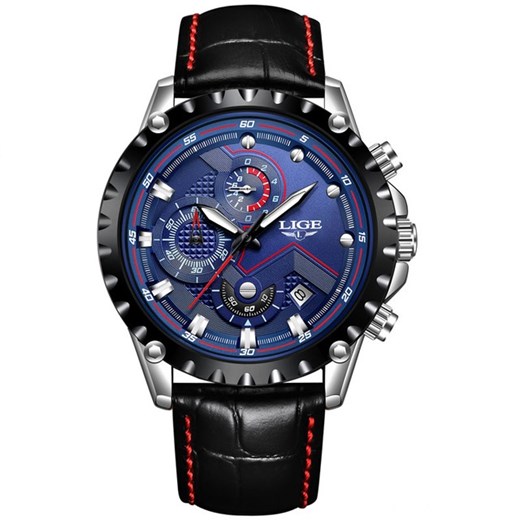 Zegarek LIGE Luxury - Czarny/Niebieski IZMAEL.eu