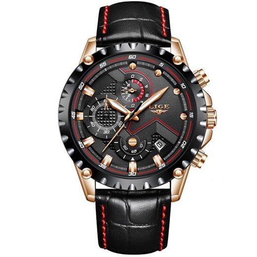 Zegarek LIGE Luxury - Czarny/Złoty IZMAEL.eu