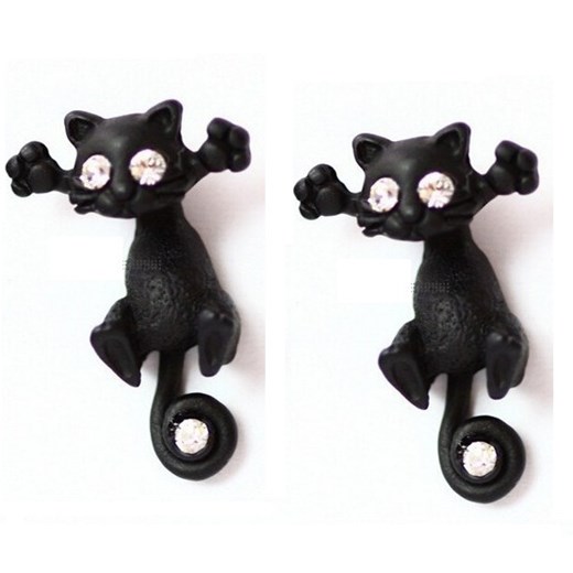 Kolczyki Kitty Cat - Czarne IZMAEL.eu