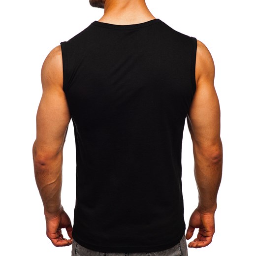 T-shirt męski Denley z krótkim rękawem czarny w stylu młodzieżowym 