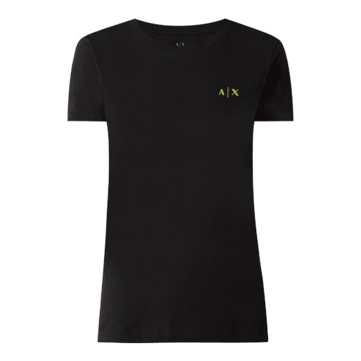 T-shirt z detalami z logo Armani Exchange M Peek&Cloppenburg  wyprzedaż