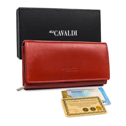 Skórzany portfel damski RFID stop Cavaldi® skóra poziomy  torebki-skorzane.pl