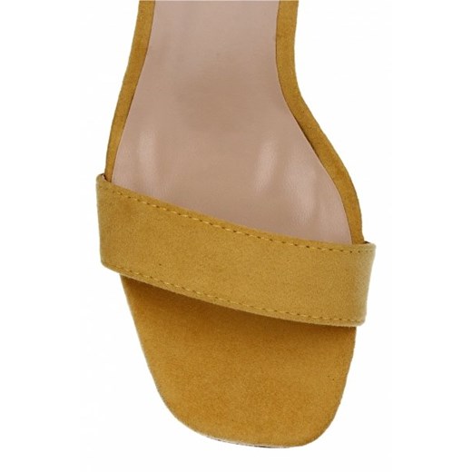Żółte sandały damskie na obcasie firmy Bellucci (kolory) 38 PaniTorbalska