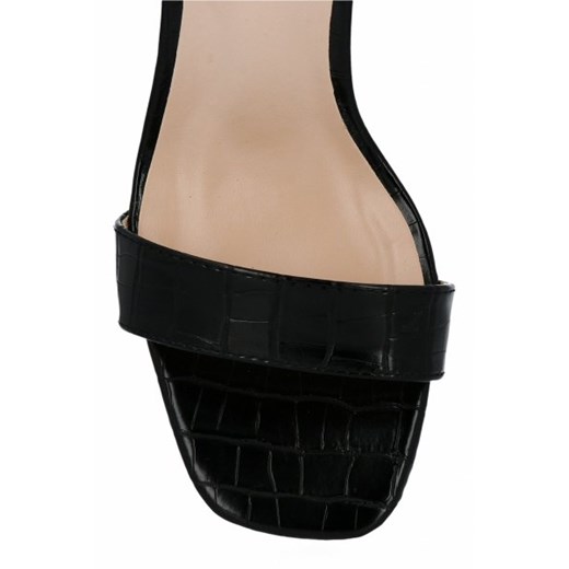 Sandały damskie BELLUCCI czarne ze skóry ekologicznej eleganckie 