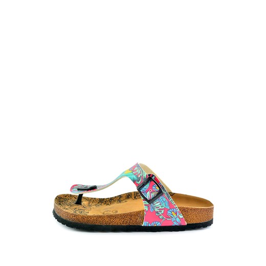 Japonki w kolorze różowym ze wzorem Calceo 40 promocja Limango Polska