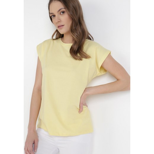 Żółty T-shirt Peshahria XL Born2be Odzież