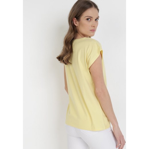 Żółty T-shirt Peshahria XL Born2be Odzież