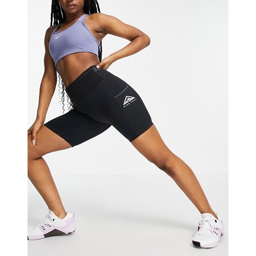 Nike Running – Trail Epic Luxe – Czarne obcisłe szorty-Szary S Asos Poland