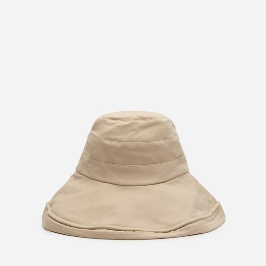 House - Kapelusz bucket hat z domieszką lnu - Beżowy House S okazja House
