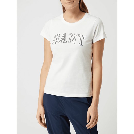 T-shirt z bawełny Gant XS wyprzedaż Peek&Cloppenburg 