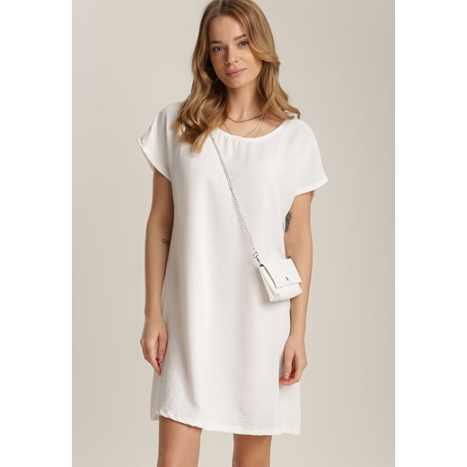 Biała Sukienka Z Torebką Adreanna ze sklepu Renee odzież w kategorii Sukienki - zdjęcie 115128290