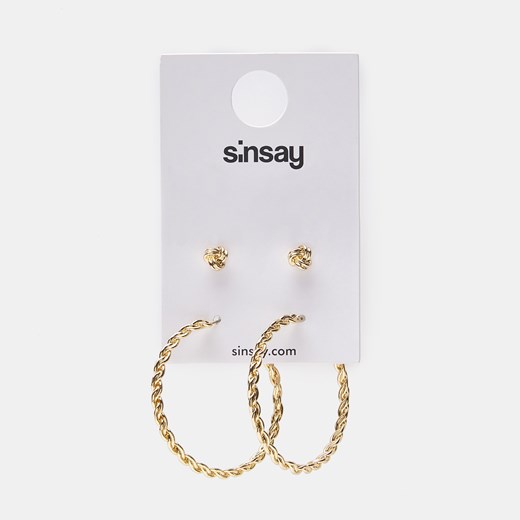 Sinsay - Kolczyki 2 pack - Złoty Sinsay Jeden rozmiar Sinsay