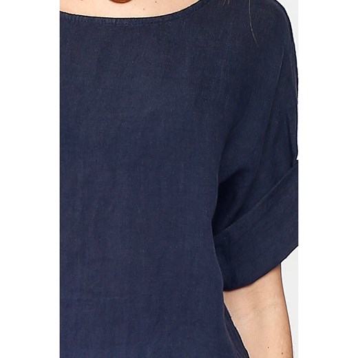 Bluzka damska Le Jardin Du Lin z okrągłym dekoltem casualowa 