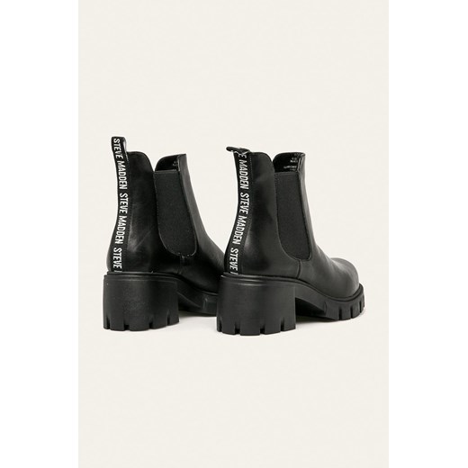 Botki Steve Madden ze skóry na obcasie