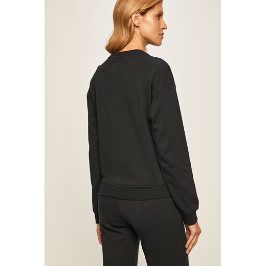 Armani Exchange bluza damska z bawełny czarna na jesień krótka 
