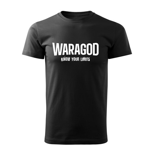 WARAGOD koszulka z krótkim rękawem "Know Your Limits", czarna 160g/m2 - Rozmiar:XS Waragod XS WARAGOD.pl