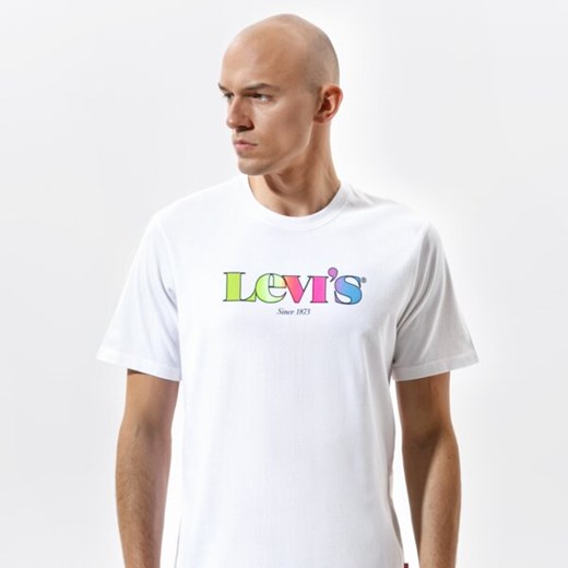 T-shirt męski Levi's z napisem biały z krótkimi rękawami 