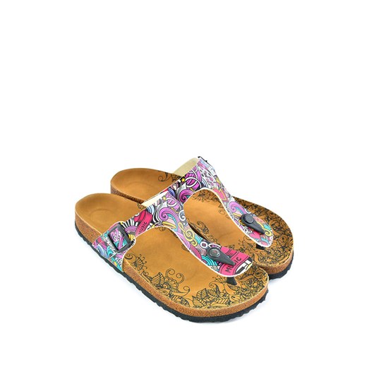 Japonki w kolorze białym ze wzorem Calceo 38 wyprzedaż Limango Polska