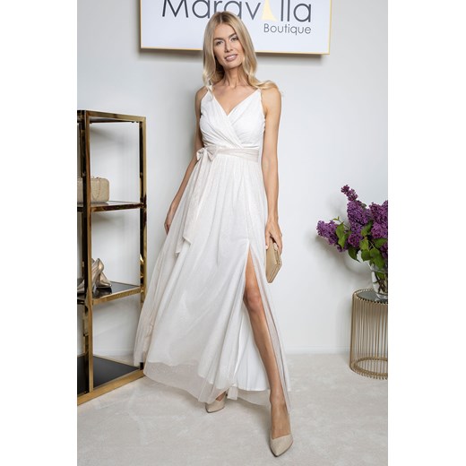 Sukienka PRICILLA maxi tiulowa ecru Maravilla Boutique 36 Maravilla Boutique 