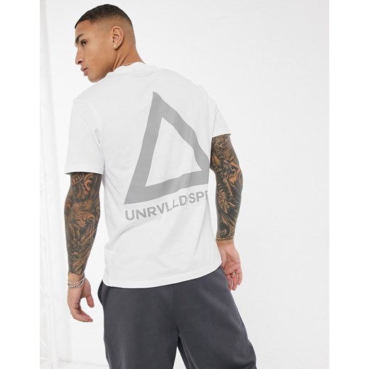 ASOS Unrvlld Spply – Biały T-shirt z nadrukiem logo z przodu i z tyłu Asos Unrvlld Supply 107-112 Asos Poland